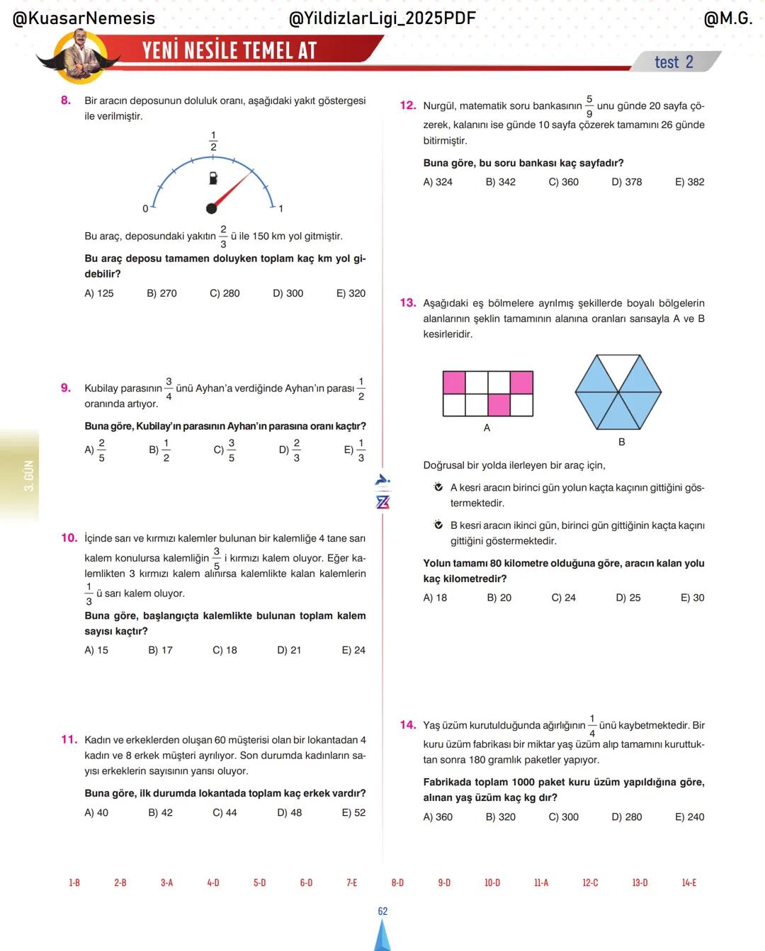 @KuasarNemesis
@YildizlarLin_2025PDF
@M.G.
TYT-KPSS-DGS-ALES
10 GÜNDE
TEMEL ATMA
GARANTI
PROBLEMLER
VİDEO DERS KİTABI
74
SELİM YÜKSEL'le
BIY