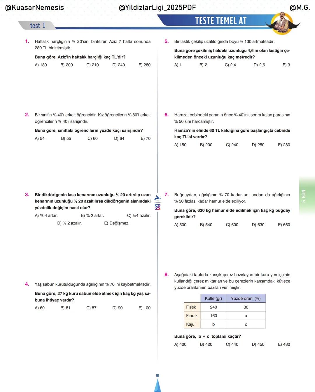 @KuasarNemesis
@YildizlarLin_2025PDF
@M.G.
TYT-KPSS-DGS-ALES
10 GÜNDE
TEMEL ATMA
GARANTI
PROBLEMLER
VİDEO DERS KİTABI
74
SELİM YÜKSEL'le
BIY