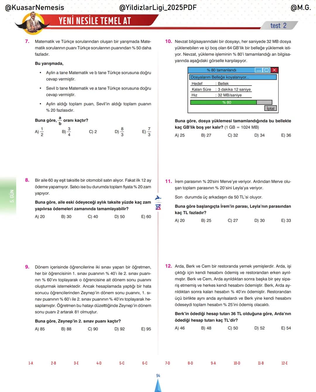 @KuasarNemesis
@YildizlarLin_2025PDF
@M.G.
TYT-KPSS-DGS-ALES
10 GÜNDE
TEMEL ATMA
GARANTI
PROBLEMLER
VİDEO DERS KİTABI
74
SELİM YÜKSEL'le
BIY