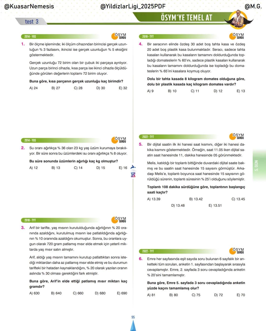 @KuasarNemesis
@YildizlarLin_2025PDF
@M.G.
TYT-KPSS-DGS-ALES
10 GÜNDE
TEMEL ATMA
GARANTI
PROBLEMLER
VİDEO DERS KİTABI
74
SELİM YÜKSEL'le
BIY