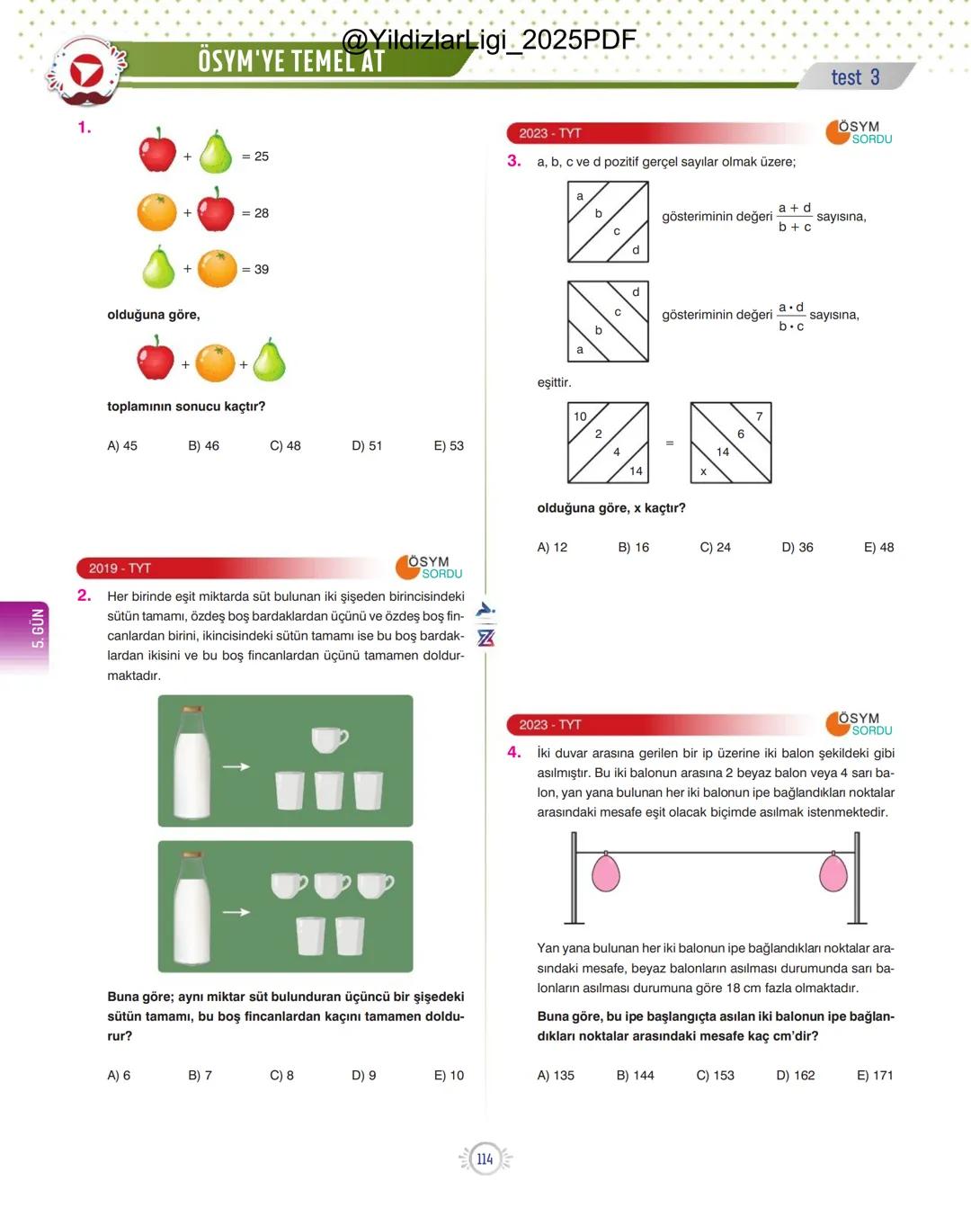 @YildizlarLigi_2025PDF
TYT-KPSS-DGS-ALES
10 GÜNDE
TEMEL ATMA
GARANTİ
MATEMATİK
VİDEO DERS KİTABI
Z
SELİM
YÜKSEL'le
PARAF YAYINLARI
Hedefine