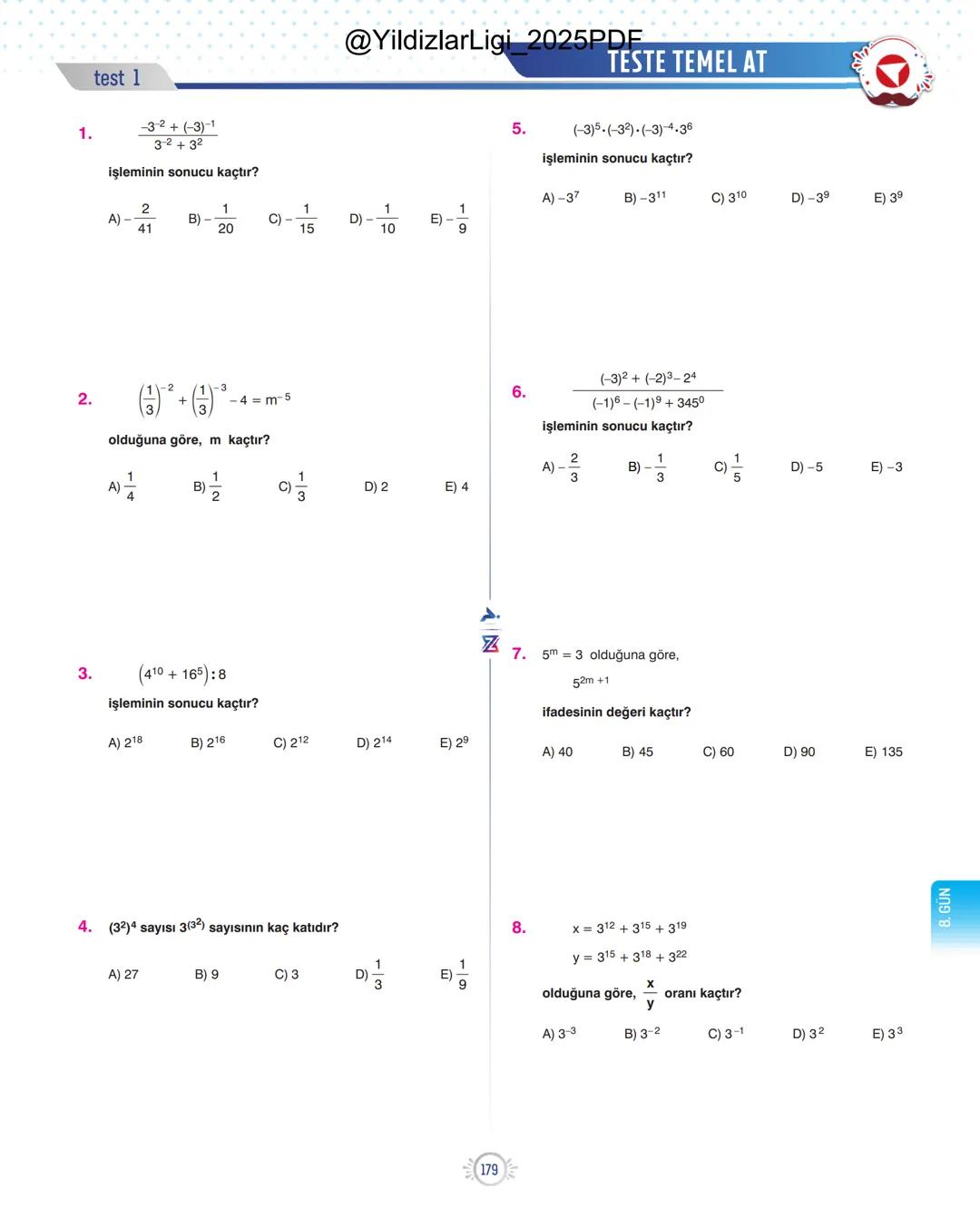 @YildizlarLigi_2025PDF
TYT-KPSS-DGS-ALES
10 GÜNDE
TEMEL ATMA
GARANTİ
MATEMATİK
VİDEO DERS KİTABI
Z
SELİM
YÜKSEL'le
PARAF YAYINLARI
Hedefine