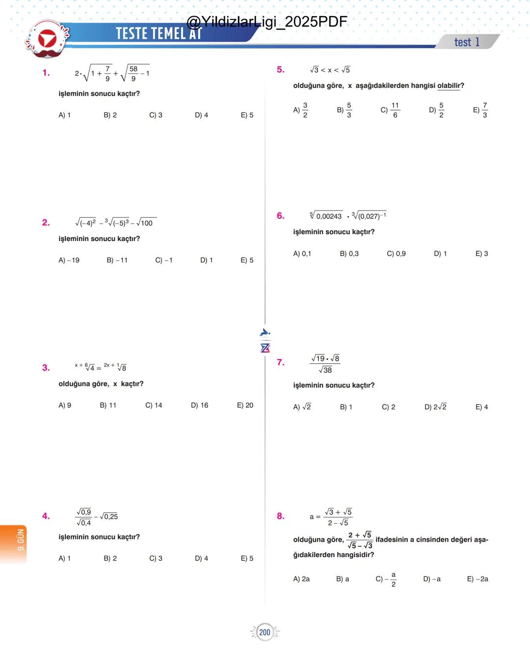 @YildizlarLigi_2025PDF
TYT-KPSS-DGS-ALES
10 GÜNDE
TEMEL ATMA
GARANTİ
MATEMATİK
VİDEO DERS KİTABI
Z
SELİM
YÜKSEL'le
PARAF YAYINLARI
Hedefine