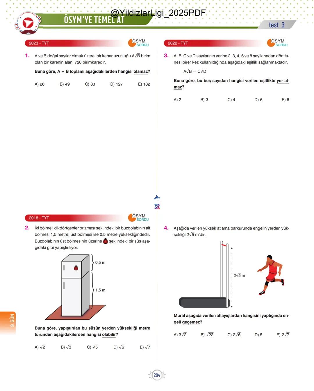 @YildizlarLigi_2025PDF
TYT-KPSS-DGS-ALES
10 GÜNDE
TEMEL ATMA
GARANTİ
MATEMATİK
VİDEO DERS KİTABI
Z
SELİM
YÜKSEL'le
PARAF YAYINLARI
Hedefine