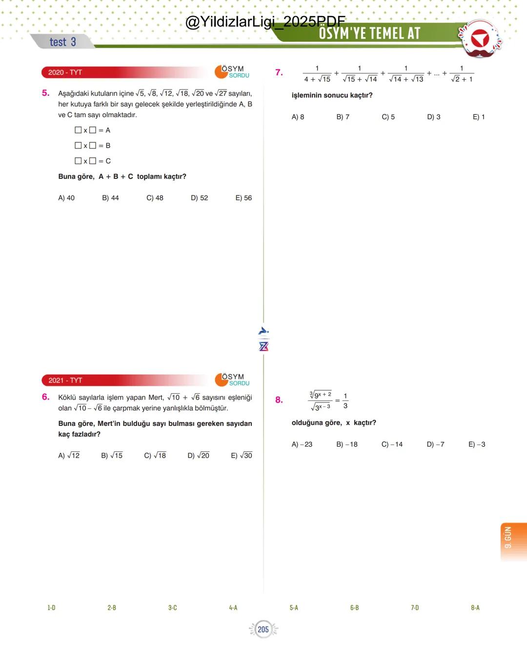 @YildizlarLigi_2025PDF
TYT-KPSS-DGS-ALES
10 GÜNDE
TEMEL ATMA
GARANTİ
MATEMATİK
VİDEO DERS KİTABI
Z
SELİM
YÜKSEL'le
PARAF YAYINLARI
Hedefine