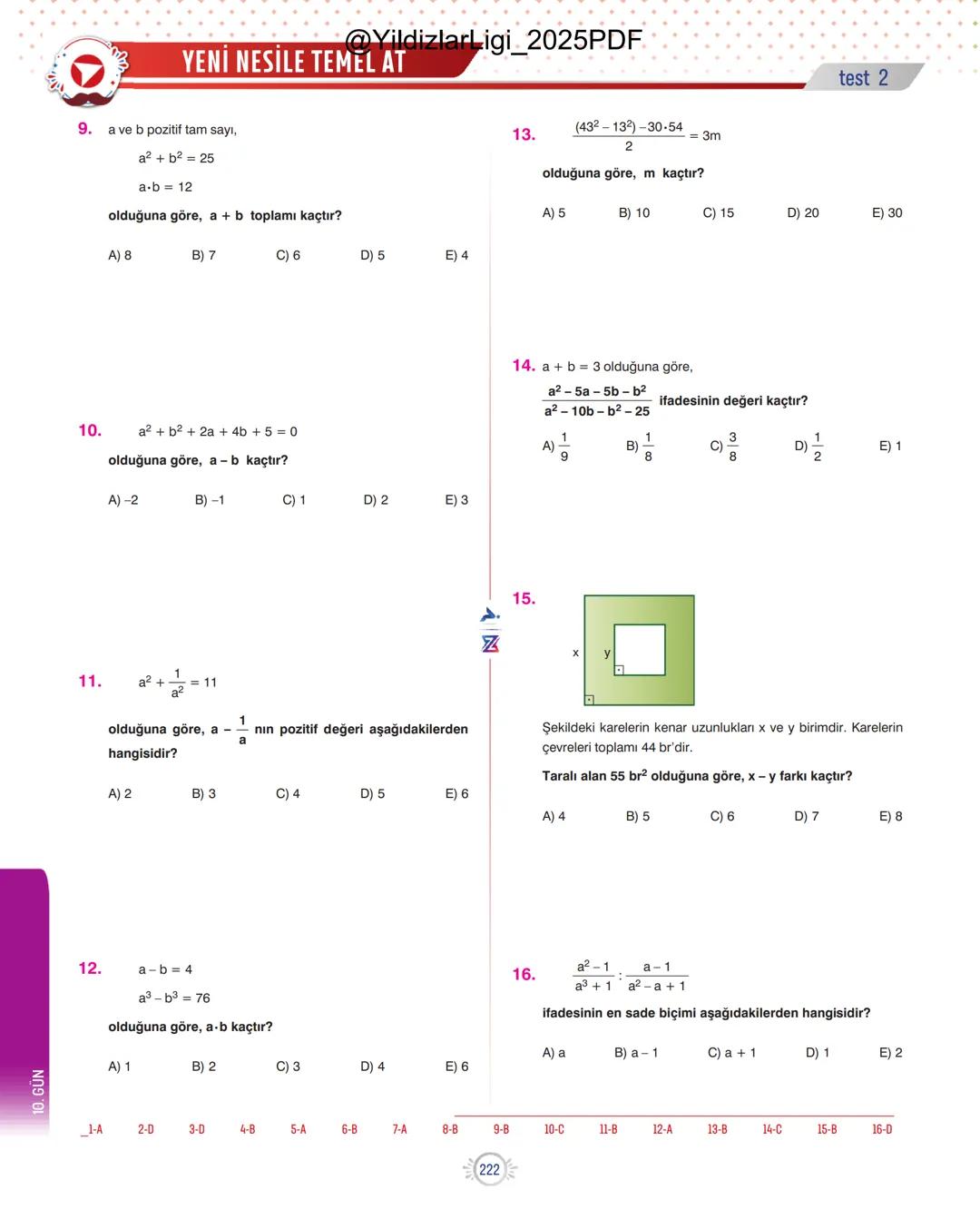 @YildizlarLigi_2025PDF
TYT-KPSS-DGS-ALES
10 GÜNDE
TEMEL ATMA
GARANTİ
MATEMATİK
VİDEO DERS KİTABI
Z
SELİM
YÜKSEL'le
PARAF YAYINLARI
Hedefine