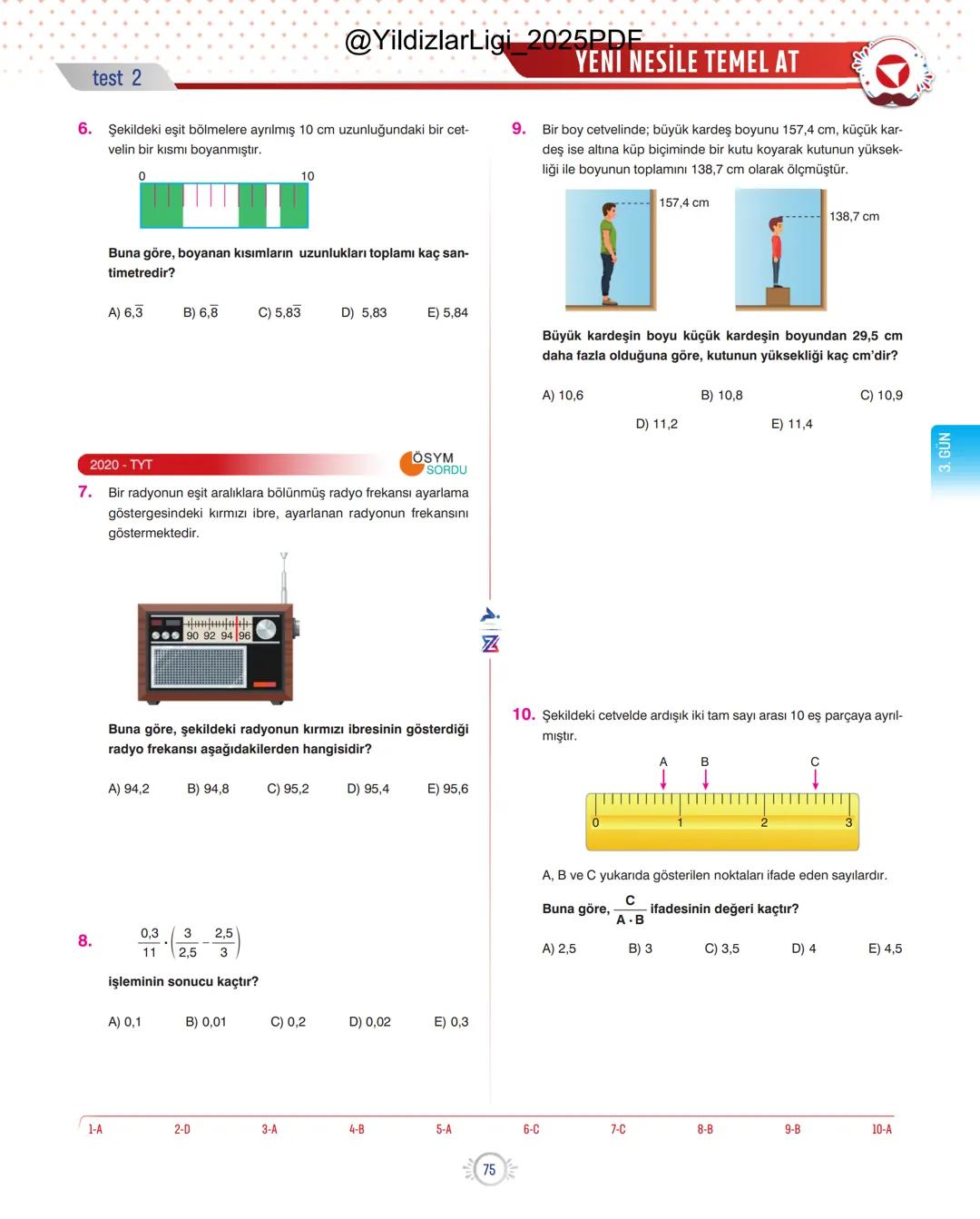 @YildizlarLigi_2025PDF
TYT-KPSS-DGS-ALES
10 GÜNDE
TEMEL ATMA
GARANTİ
MATEMATİK
VİDEO DERS KİTABI
Z
SELİM
YÜKSEL'le
PARAF YAYINLARI
Hedefine