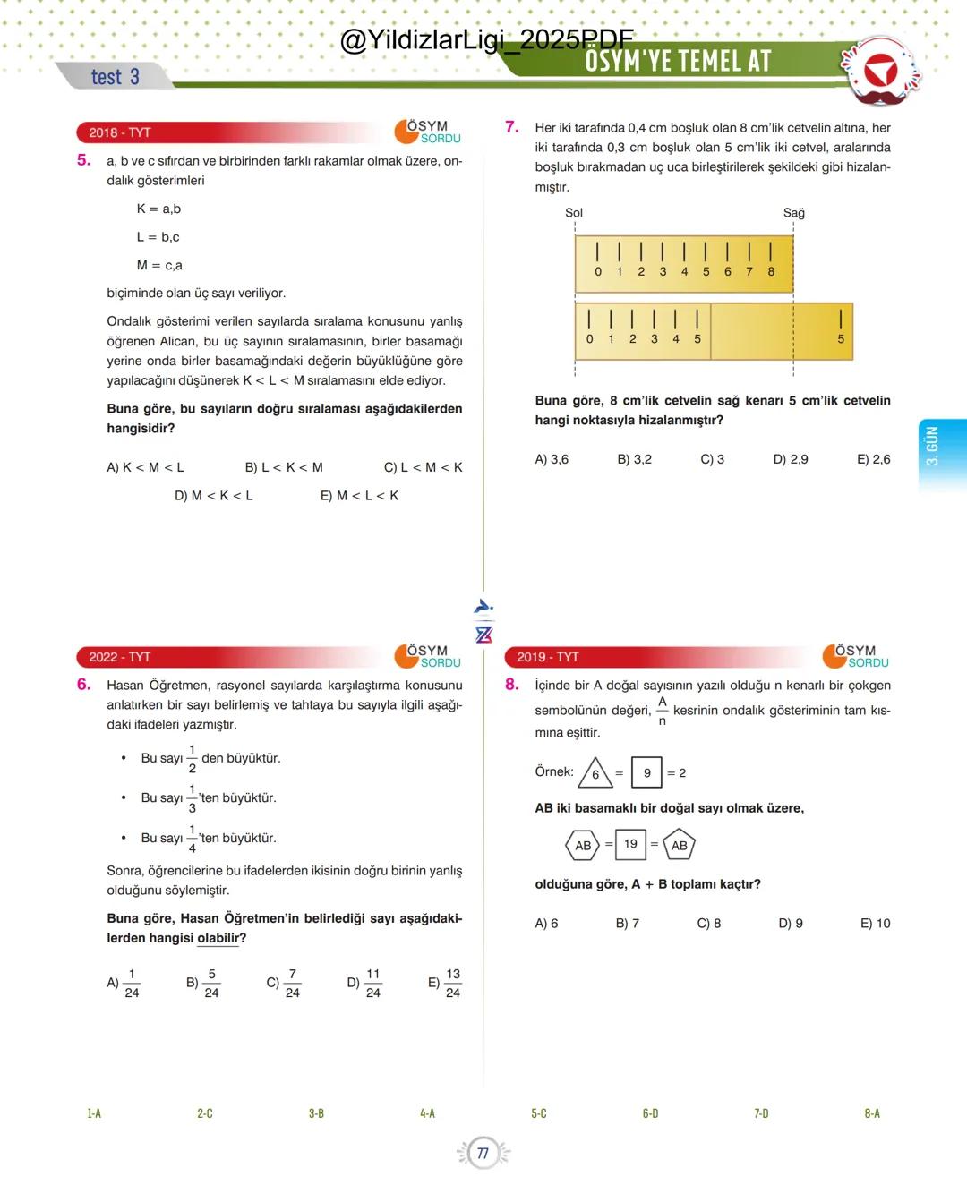 @YildizlarLigi_2025PDF
TYT-KPSS-DGS-ALES
10 GÜNDE
TEMEL ATMA
GARANTİ
MATEMATİK
VİDEO DERS KİTABI
Z
SELİM
YÜKSEL'le
PARAF YAYINLARI
Hedefine
