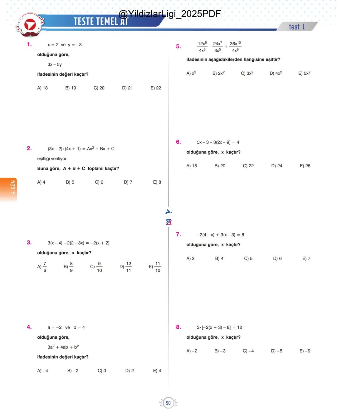 @YildizlarLigi_2025PDF
TYT-KPSS-DGS-ALES
10 GÜNDE
TEMEL ATMA
GARANTİ
MATEMATİK
VİDEO DERS KİTABI
Z
SELİM
YÜKSEL'le
PARAF YAYINLARI
Hedefine