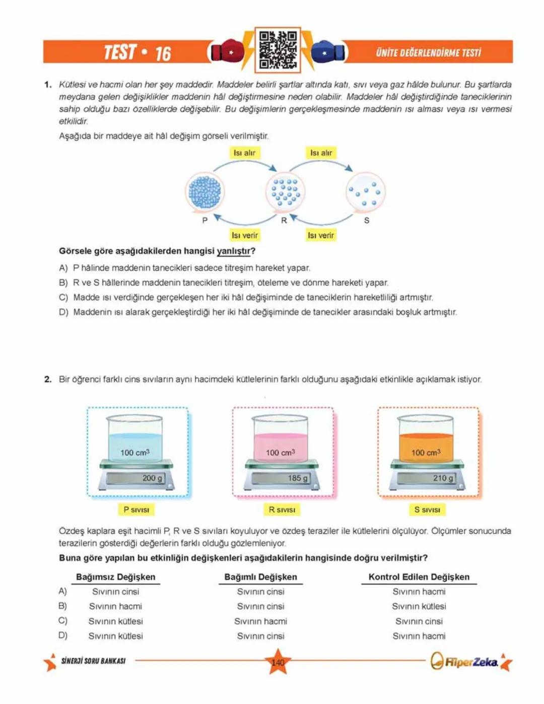 SINAVA HAZIRLIK
YENİ
NESİL
Burhan BOZTAŞ Süleyman ALTINTAŞ
OKULA YARDIMCI
Sinerji S
Fen Bilimleri
6.
Sınıf
Soru
Bankası
ORKod Alolli Tahta
Ç