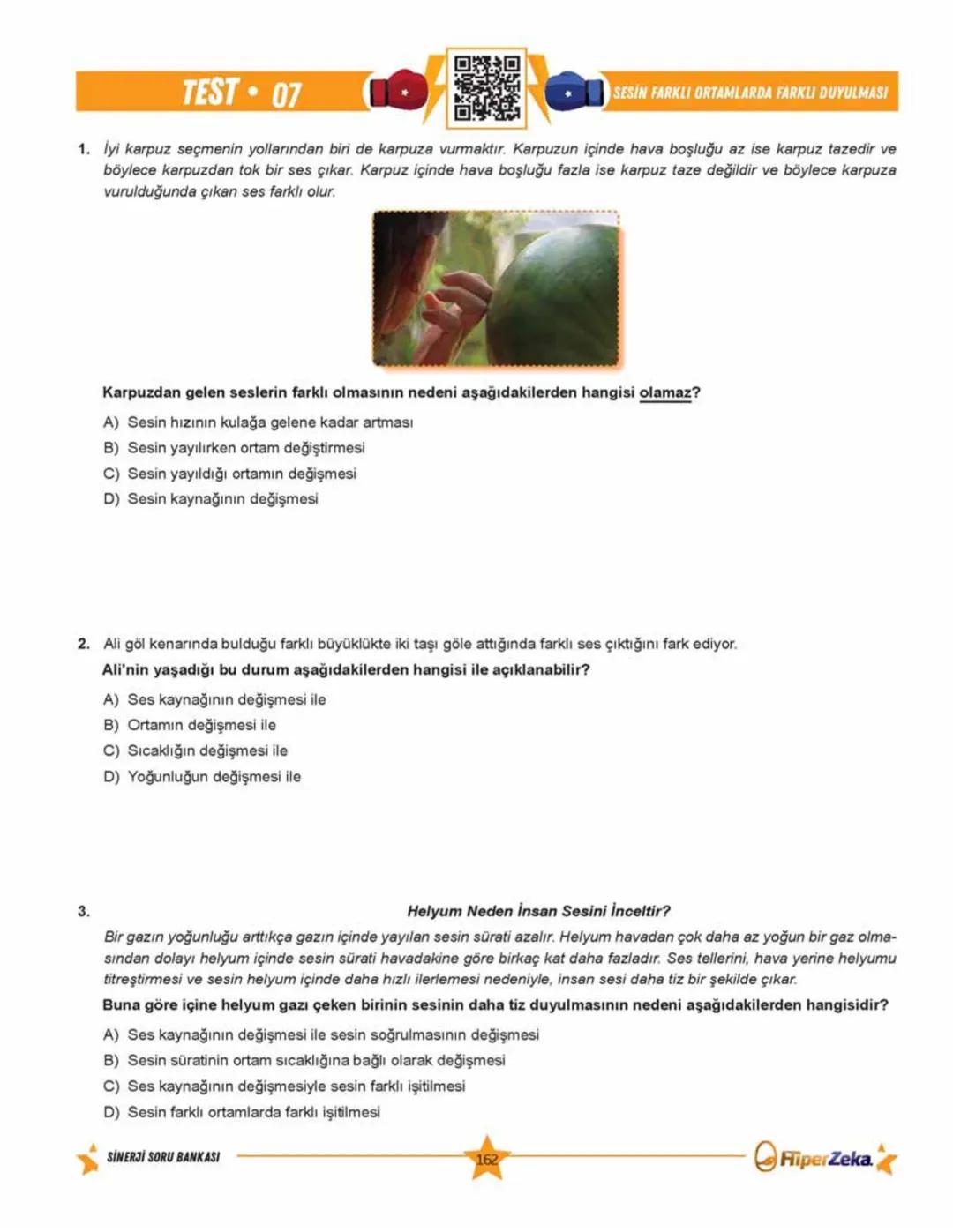 SINAVA HAZIRLIK
YENİ
NESİL
Burhan BOZTAŞ Süleyman ALTINTAŞ
OKULA YARDIMCI
Sinerji S
Fen Bilimleri
6.
Sınıf
Soru
Bankası
ORKod Alolli Tahta
Ç