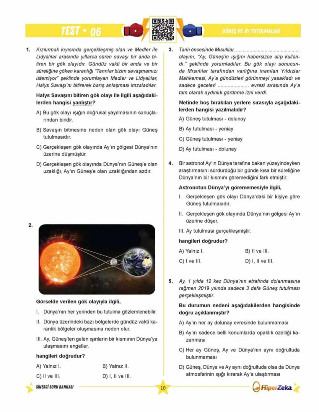 SINAVA HAZIRLIK
YENİ
NESİL
Burhan BOZTAŞ Süleyman ALTINTAŞ
OKULA YARDIMCI
Sinerji S
Fen Bilimleri
6.
Sınıf
Soru
Bankası
ORKod Alolli Tahta
Ç
