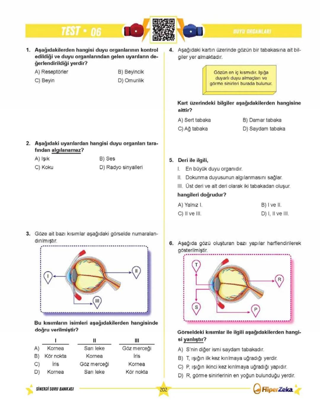 SINAVA HAZIRLIK
YENİ
NESİL
Burhan BOZTAŞ Süleyman ALTINTAŞ
OKULA YARDIMCI
Sinerji S
Fen Bilimleri
6.
Sınıf
Soru
Bankası
ORKod Alolli Tahta
Ç