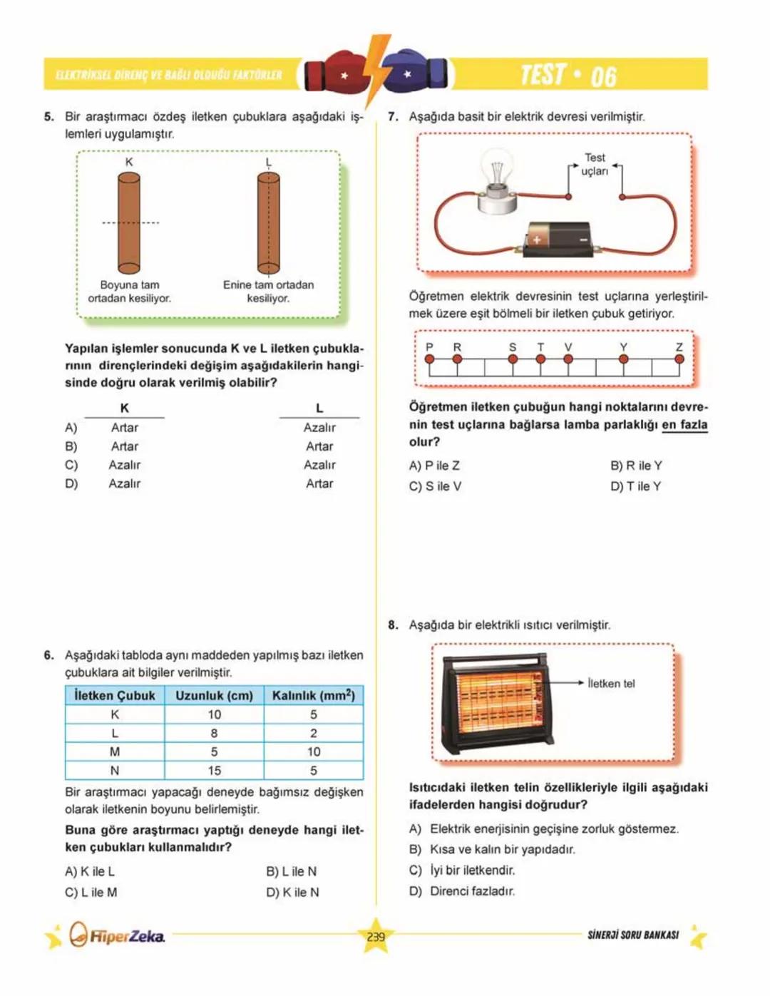SINAVA HAZIRLIK
YENİ
NESİL
Burhan BOZTAŞ Süleyman ALTINTAŞ
OKULA YARDIMCI
Sinerji S
Fen Bilimleri
6.
Sınıf
Soru
Bankası
ORKod Alolli Tahta
Ç