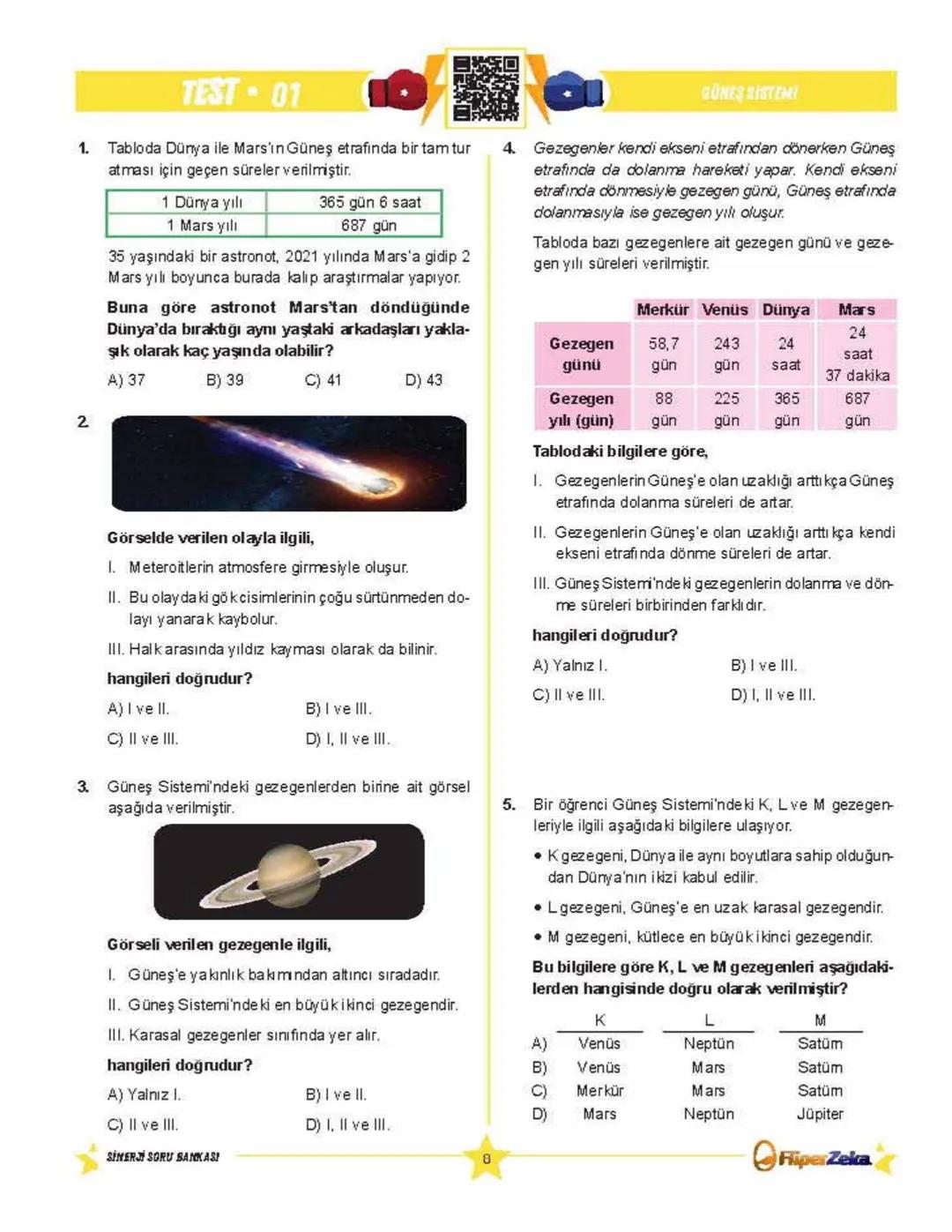 SINAVA HAZIRLIK
YENİ
NESİL
Burhan BOZTAŞ Süleyman ALTINTAŞ
OKULA YARDIMCI
Sinerji S
Fen Bilimleri
6.
Sınıf
Soru
Bankası
ORKod Alolli Tahta
Ç