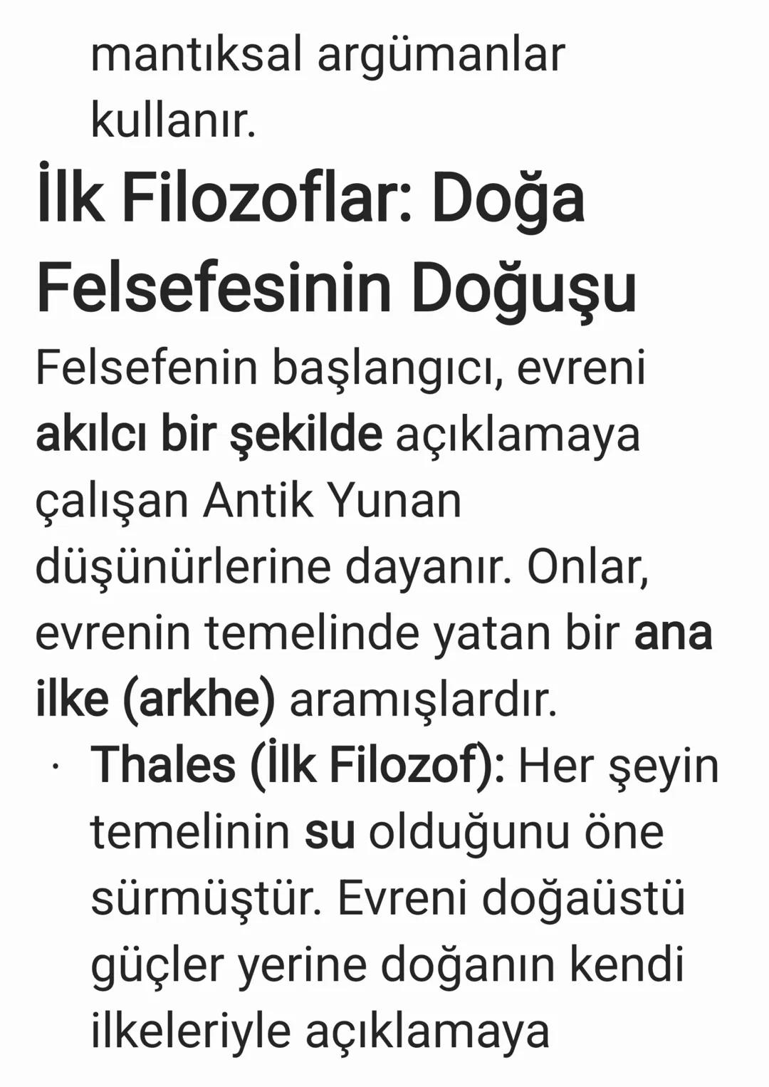 Felsefeye Hızlı Tekrar:
Öz Bilgiler ve İlk
Filozoflar
Felsefe, kelime anlamıyla
"bilgelik sevgisi" demektir
(Yunanca: philosophia). Temel
am