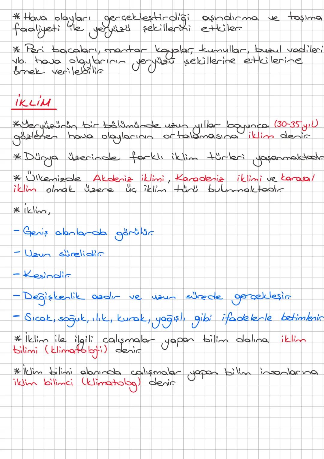 B) İklim ve Hava Hareketleri
a) Hava Olayları
*Dünya'nın etrafını saran gaz tabakasına atmosfer denir.
* Atmosferin %78'i Azot , %21'i Oksij