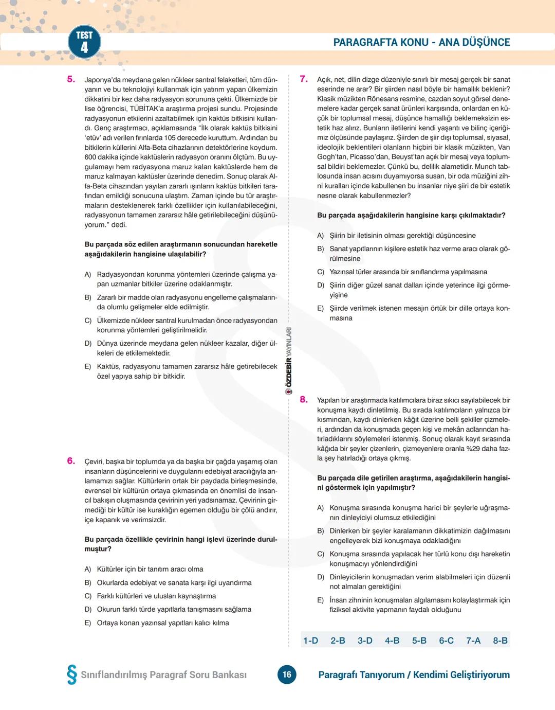 TYT
*Sınıflandırılmış*
PARAGRAF
Soru Bankası
Video Çözüm
Her hakkı saklı olup ÖZDEBİR YAYINLARI'na aittir.
Bu kitaptaki açıklamalar, örn