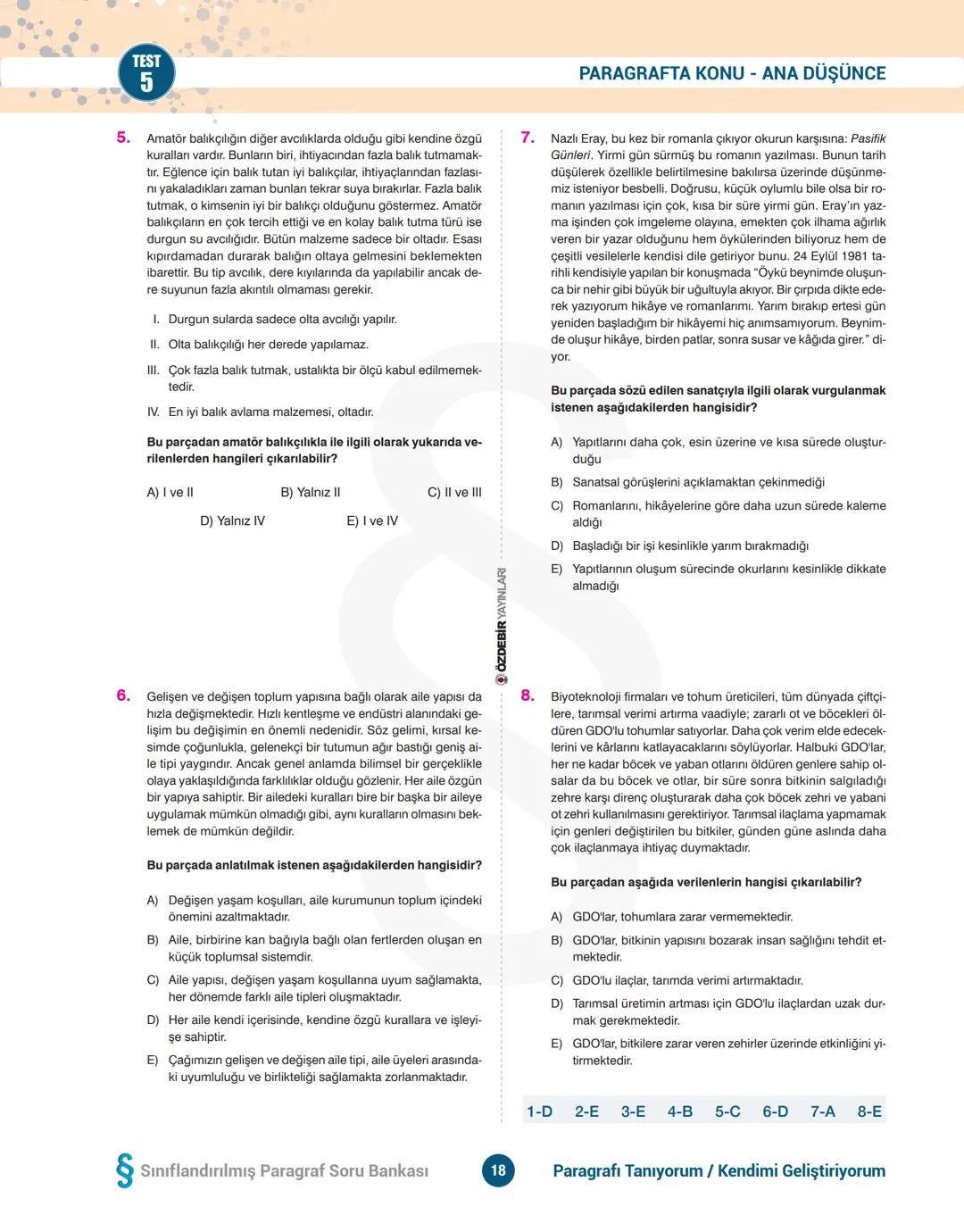 TYT
*Sınıflandırılmış*
PARAGRAF
Soru Bankası
Video Çözüm
Her hakkı saklı olup ÖZDEBİR YAYINLARI'na aittir.
Bu kitaptaki açıklamalar, örn