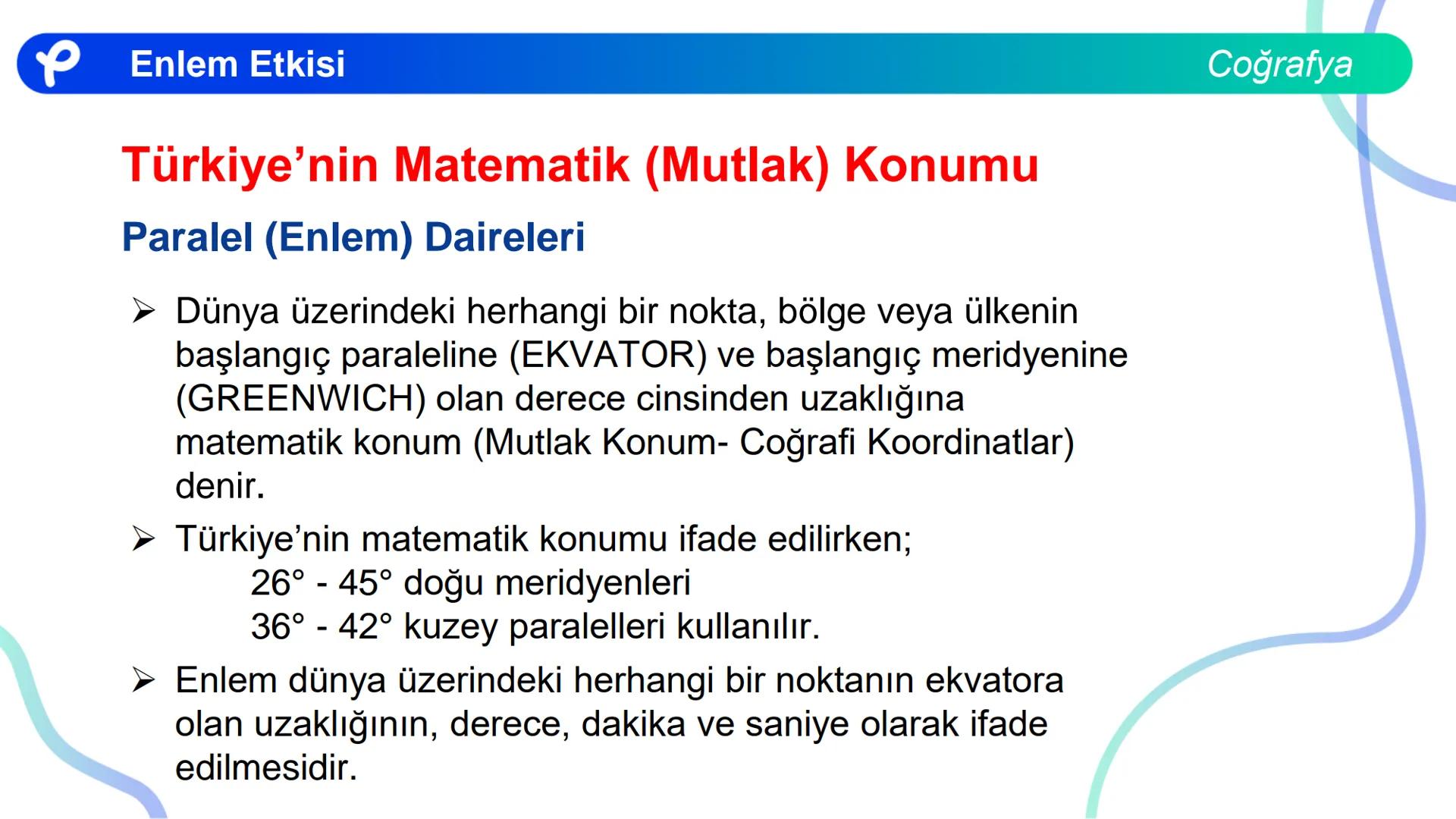 COĞRAFYA
TÜRKİYE'NİN COĞRAFİ
KONUMU ## TÜRKİYE'NİN ÖZEL (GÖRECELİ)
KONUMU VE SONUÇLARI Türkiye'nin Coğrafi Konumu
Başlangıç Merdiyeni
0°
2