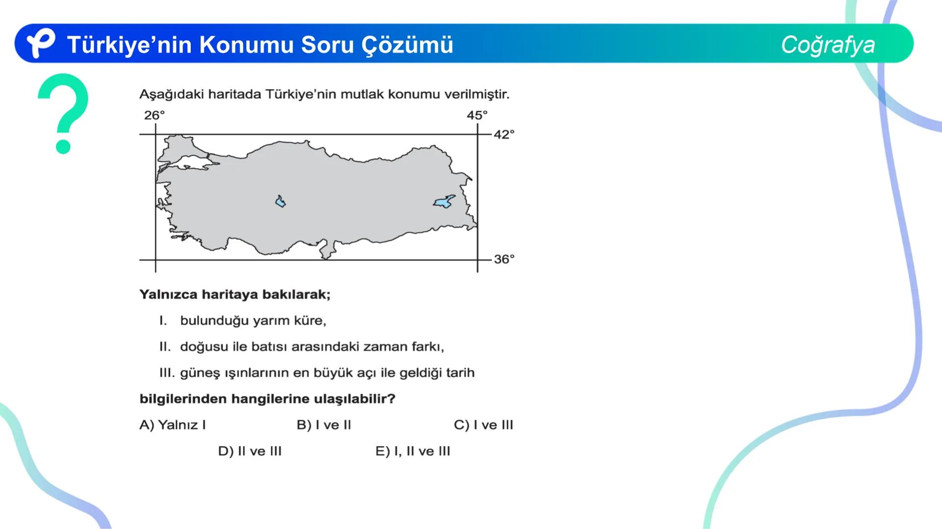 COĞRAFYA
TÜRKİYE'NİN COĞRAFİ
KONUMU ## TÜRKİYE'NİN ÖZEL (GÖRECELİ)
KONUMU VE SONUÇLARI Türkiye'nin Coğrafi Konumu
Başlangıç Merdiyeni
0°
2