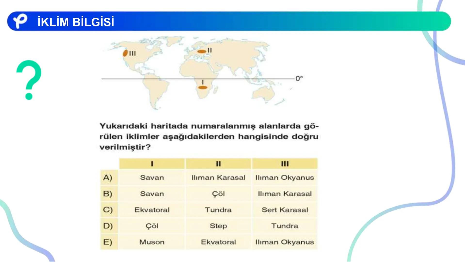 COĞRAFYA
İKLİM BİLGİSİ # İKLİM ELEMANLARI:
- Sıcaklık
- Nemlilik ve Yağış
- Basınç
- Rüzgarlar ## Atmosfer ve Katmanları
Azot (%78)
Oksije