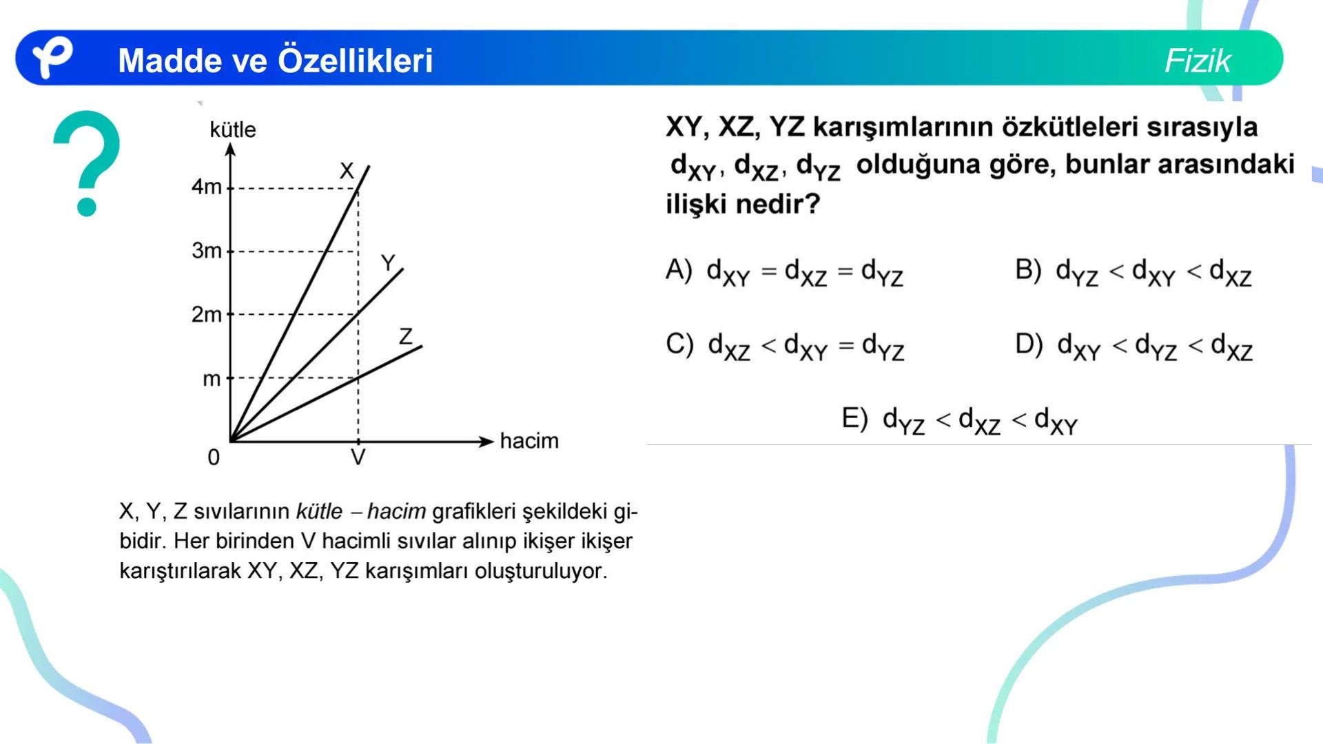 Fizik
MADDE VE ÖZELLİKLERİ ## Madde ve Özellikleri
**Madde:**
Kütlesi, hacmi ve eylemsizliği olan her şeye madde denir.
Fizik Madde ve Öze