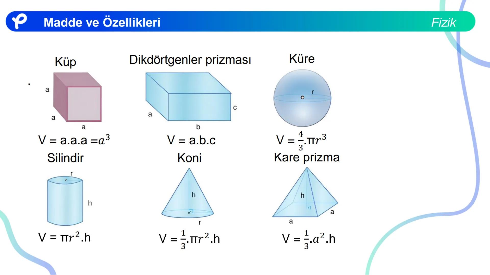 Fizik
MADDE VE ÖZELLİKLERİ ## Madde ve Özellikleri
**Madde:**
Kütlesi, hacmi ve eylemsizliği olan her şeye madde denir.
Fizik Madde ve Öze