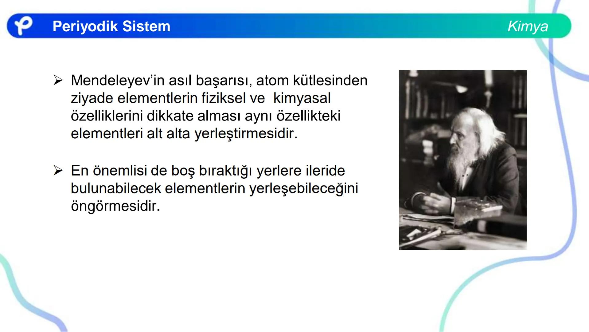 KİMYA
PERİYODİK SİSTEM ## PERİYODİK SİSTEM VE ÖZELLİKLERİ Periyodik Sistem
1
TIA
TA
2
H
IIA
2A
18
VINA
BA
13
14
15
16
17
IBA
IVA
VA
VIA
VILA