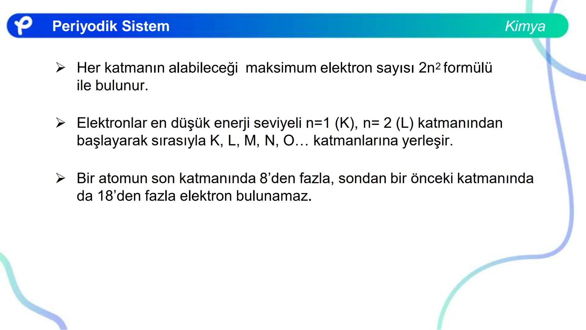 KİMYA
PERİYODİK SİSTEM ## PERİYODİK SİSTEM VE ÖZELLİKLERİ Periyodik Sistem
1
TIA
TA
2
H
IIA
2A
18
VINA
BA
13
14
15
16
17
IBA
IVA
VA
VIA
VILA