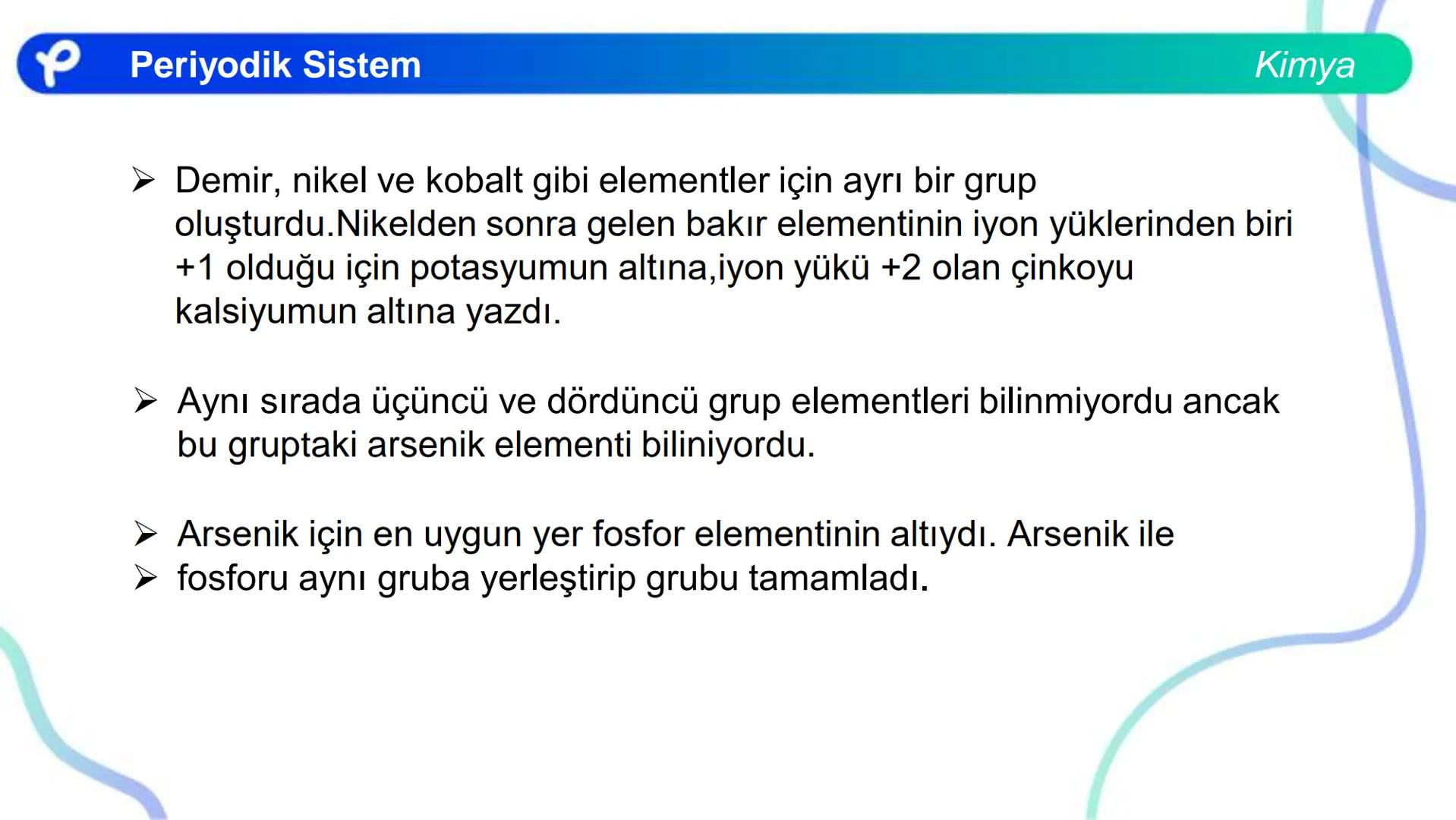 KİMYA
PERİYODİK SİSTEM ## PERİYODİK SİSTEM VE ÖZELLİKLERİ Periyodik Sistem
1
TIA
TA
2
H
IIA
2A
18
VINA
BA
13
14
15
16
17
IBA
IVA
VA
VIA
VILA