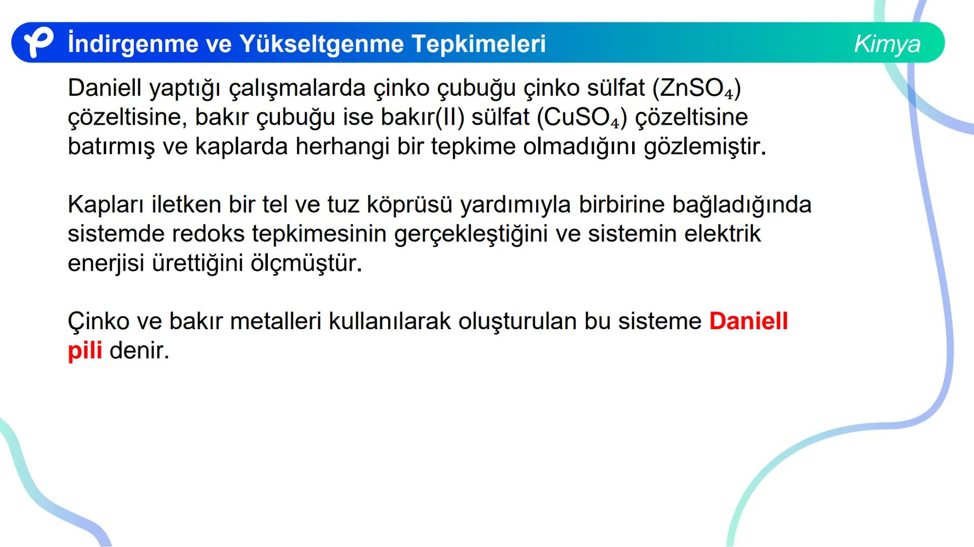 KİMYA
İNDİRGENME VE
YÜKSELTGENME TEPKİMELERİ # İndirgenme ve Yükseltgenme Tepkimeleri
Bir atom ya da iyonun e- almasıyla gerçekleşen olaya