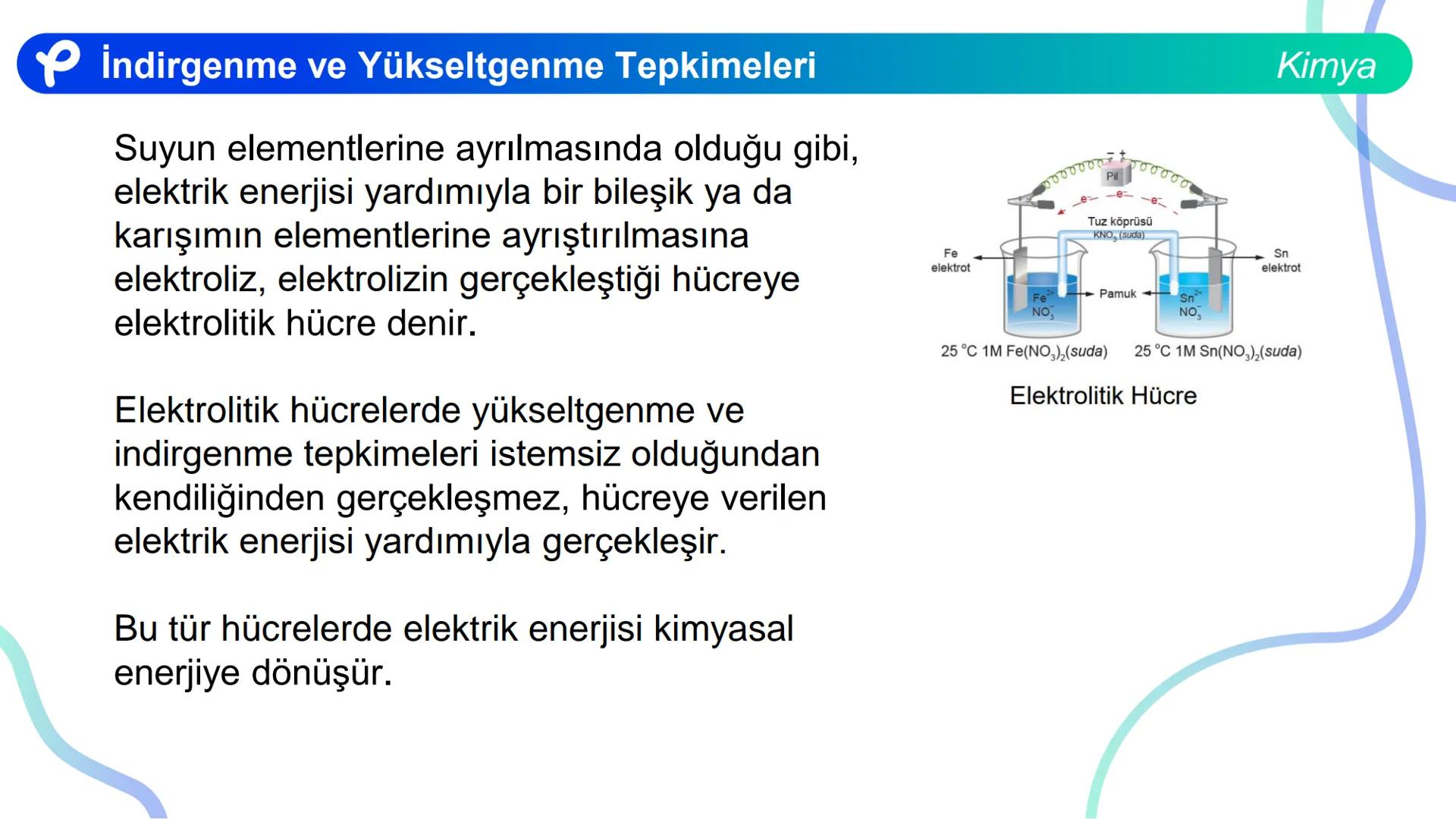 KİMYA
İNDİRGENME VE
YÜKSELTGENME TEPKİMELERİ # İndirgenme ve Yükseltgenme Tepkimeleri
Bir atom ya da iyonun e- almasıyla gerçekleşen olaya