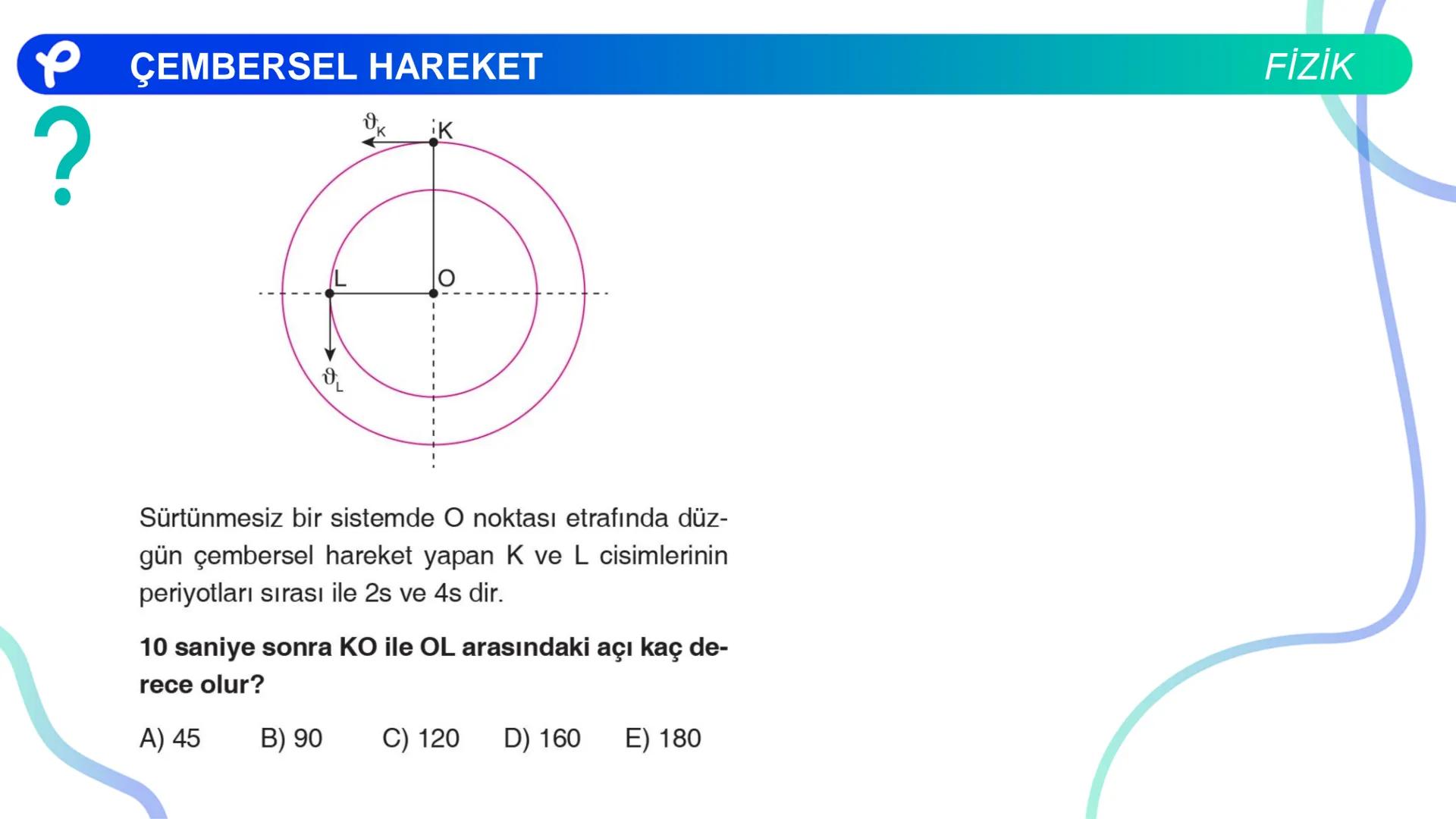 Fizik
ÇEMBERSEL HAREKET ## PÇEMBERSEL HAREKET
## 1. Düzgün Çembersel Hareket
Bir cismin bir eksen etrafında izlediği çembersel yörüngeli
h