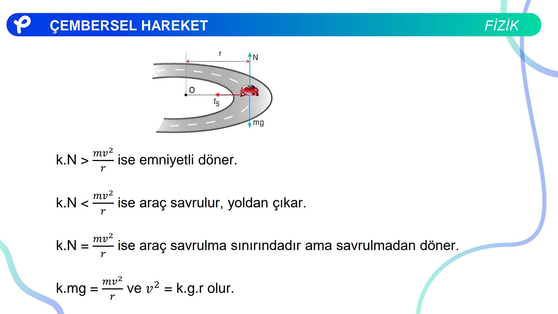 Fizik
ÇEMBERSEL HAREKET ## PÇEMBERSEL HAREKET
## 1. Düzgün Çembersel Hareket
Bir cismin bir eksen etrafında izlediği çembersel yörüngeli
h