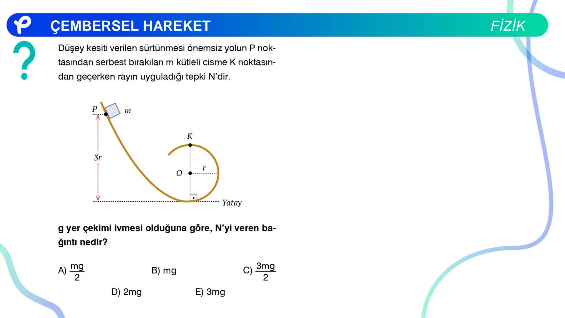 Fizik
ÇEMBERSEL HAREKET ## PÇEMBERSEL HAREKET
## 1. Düzgün Çembersel Hareket
Bir cismin bir eksen etrafında izlediği çembersel yörüngeli
h