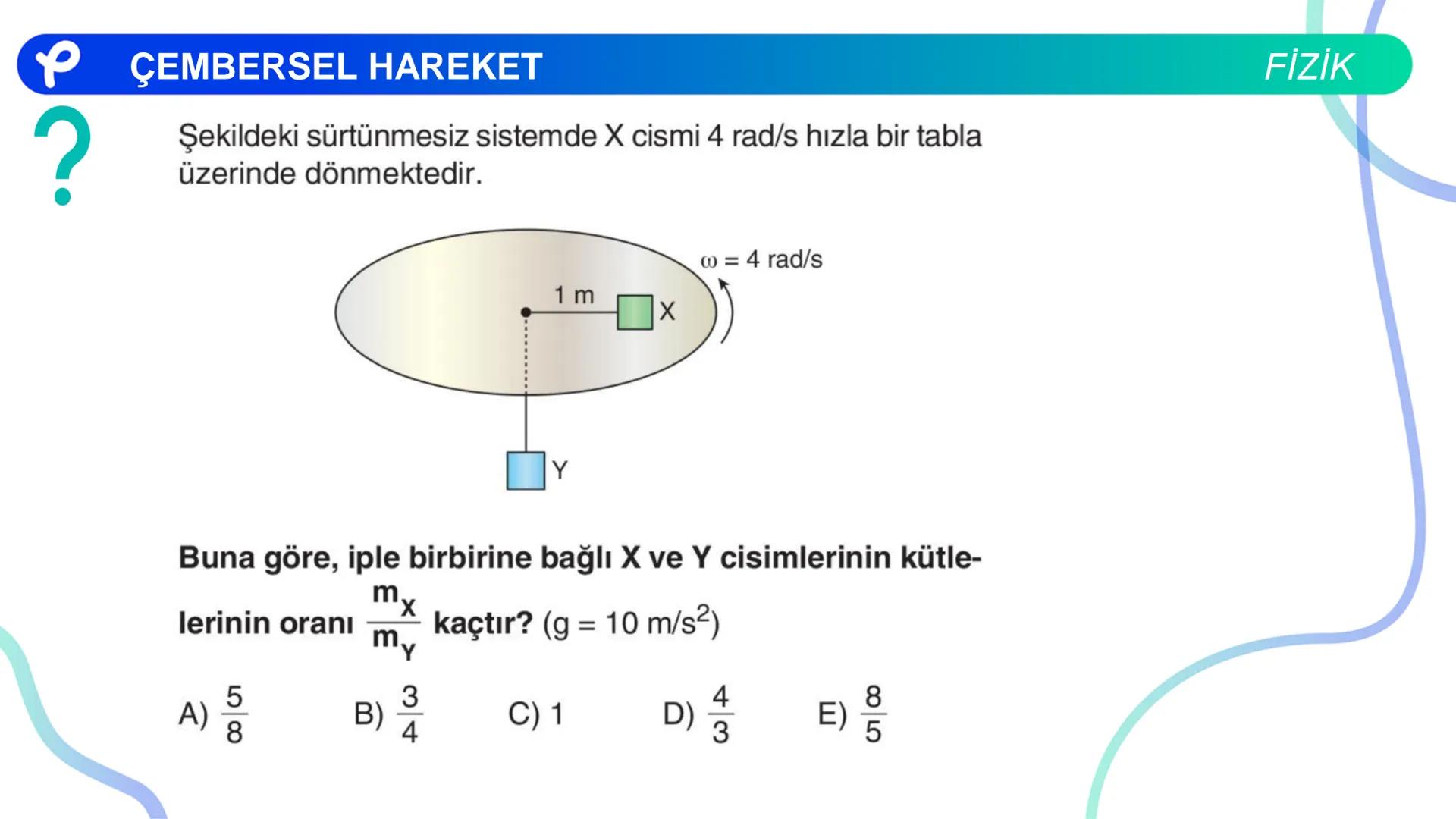 Fizik
ÇEMBERSEL HAREKET ## PÇEMBERSEL HAREKET
## 1. Düzgün Çembersel Hareket
Bir cismin bir eksen etrafında izlediği çembersel yörüngeli
h