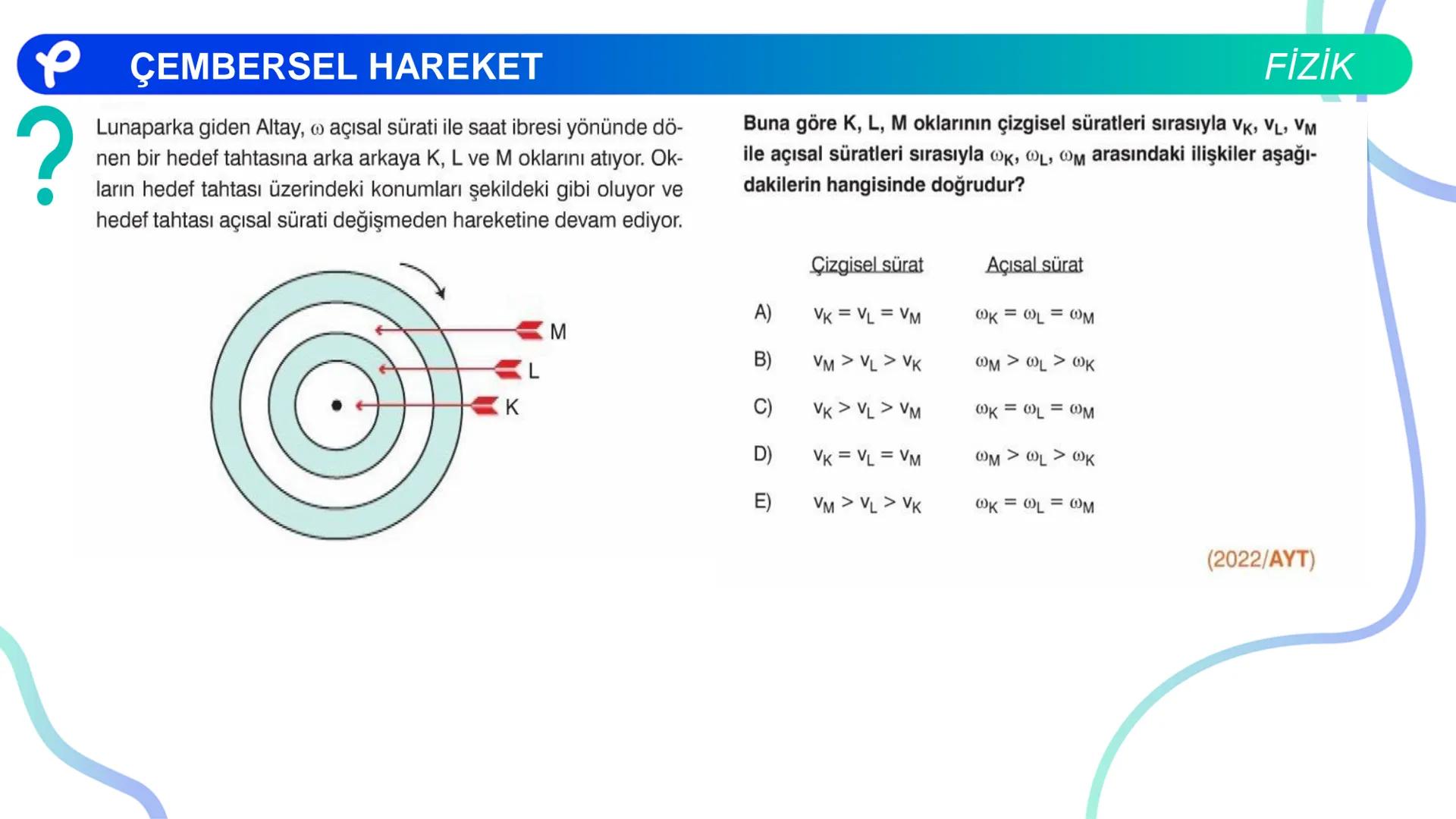 Fizik
ÇEMBERSEL HAREKET ## PÇEMBERSEL HAREKET
## 1. Düzgün Çembersel Hareket
Bir cismin bir eksen etrafında izlediği çembersel yörüngeli
h