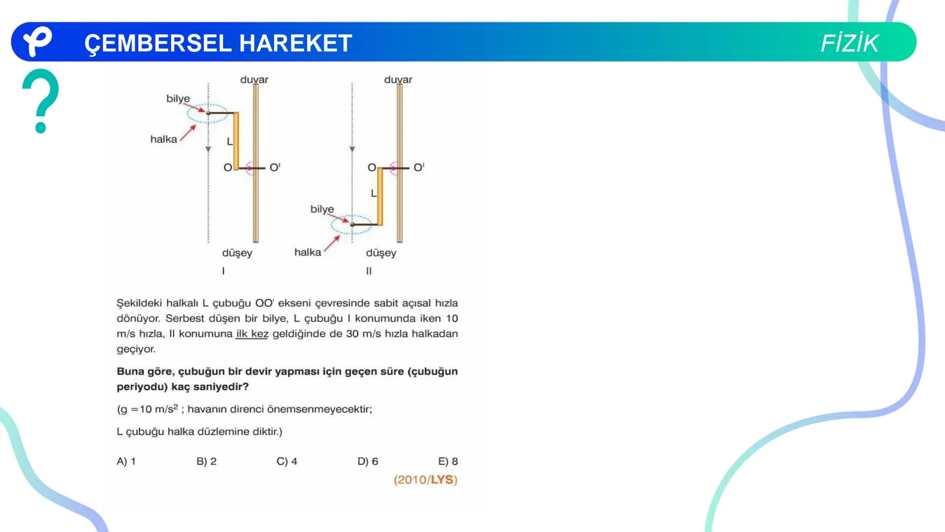 Fizik
ÇEMBERSEL HAREKET ## PÇEMBERSEL HAREKET
## 1. Düzgün Çembersel Hareket
Bir cismin bir eksen etrafında izlediği çembersel yörüngeli
h