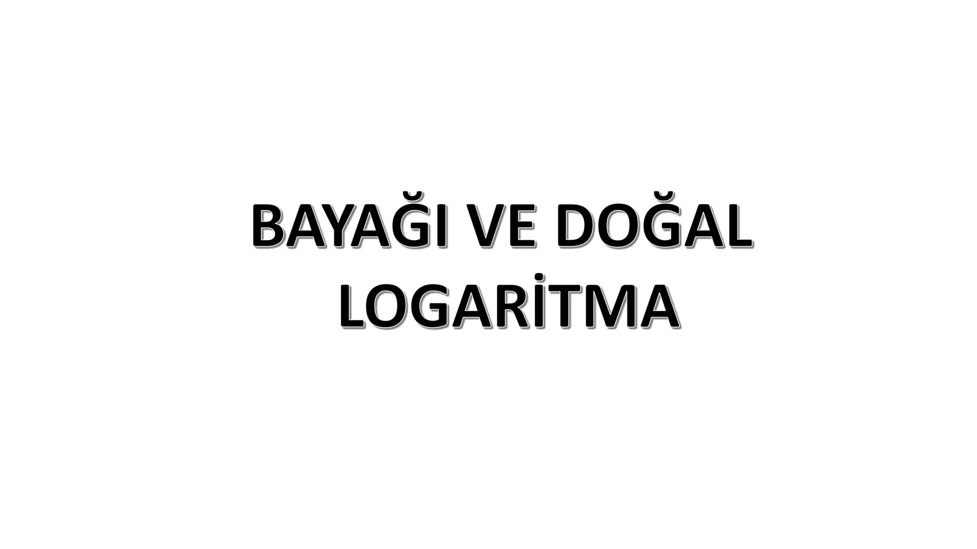 LOGARİTMA Logaritma konusuna çalışmaya başlamadan önce TYT – Üslü
Sayılar konusunu tekrar etmenizde fayda var. # ÜSTEL FONKSİYONUN
# ÖZELLİK