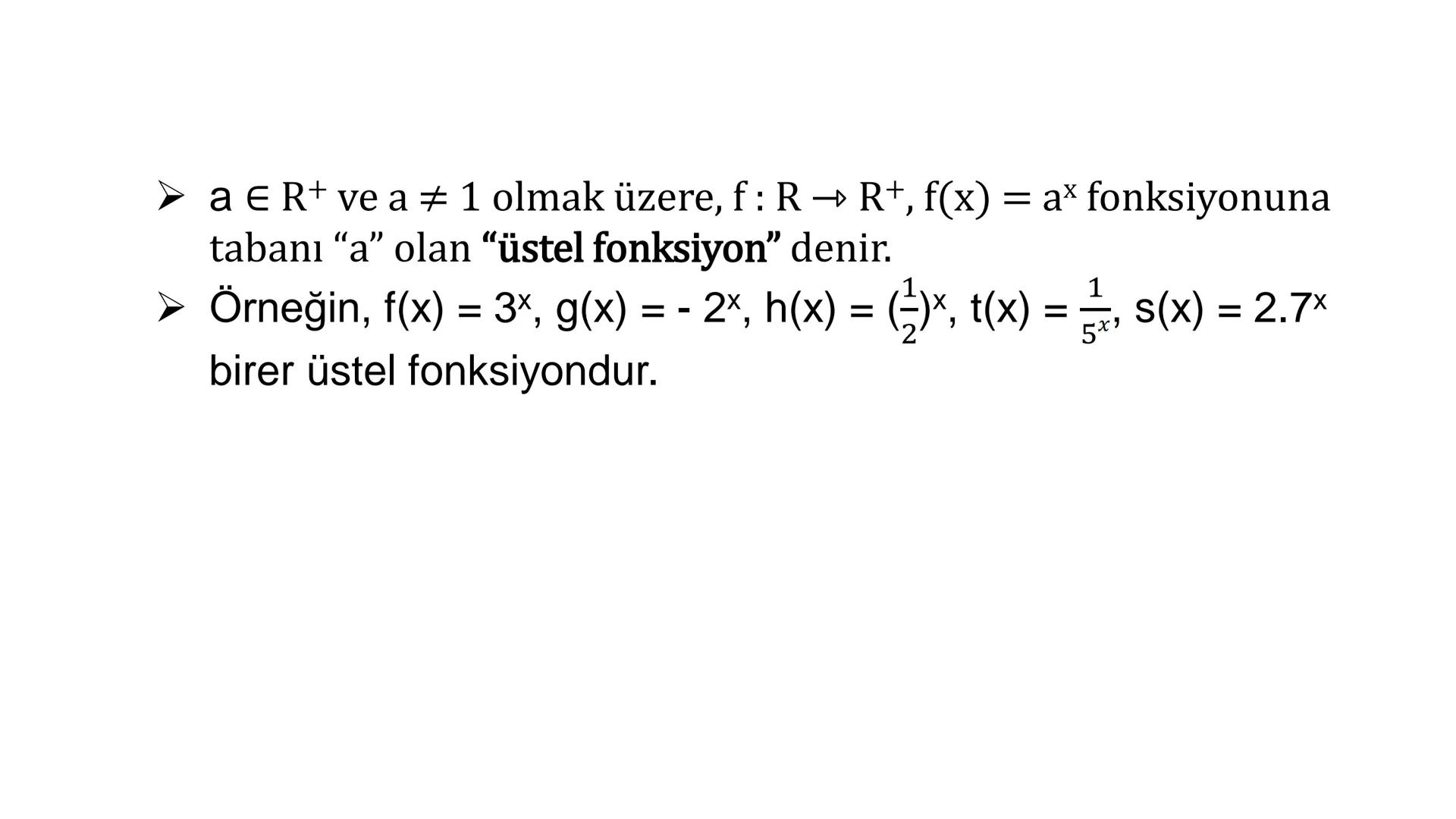 LOGARİTMA Logaritma konusuna çalışmaya başlamadan önce TYT – Üslü
Sayılar konusunu tekrar etmenizde fayda var. # ÜSTEL FONKSİYONUN
# ÖZELLİK