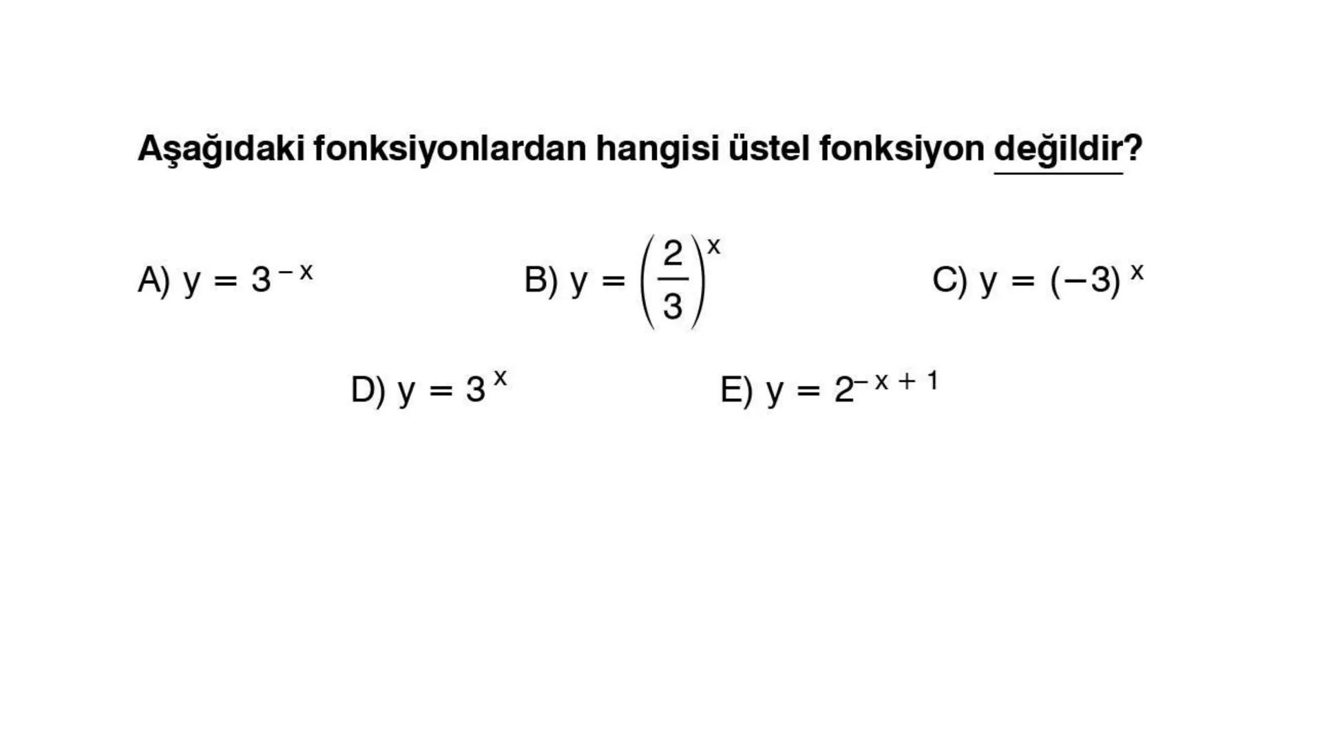 LOGARİTMA Logaritma konusuna çalışmaya başlamadan önce TYT – Üslü
Sayılar konusunu tekrar etmenizde fayda var. # ÜSTEL FONKSİYONUN
# ÖZELLİK