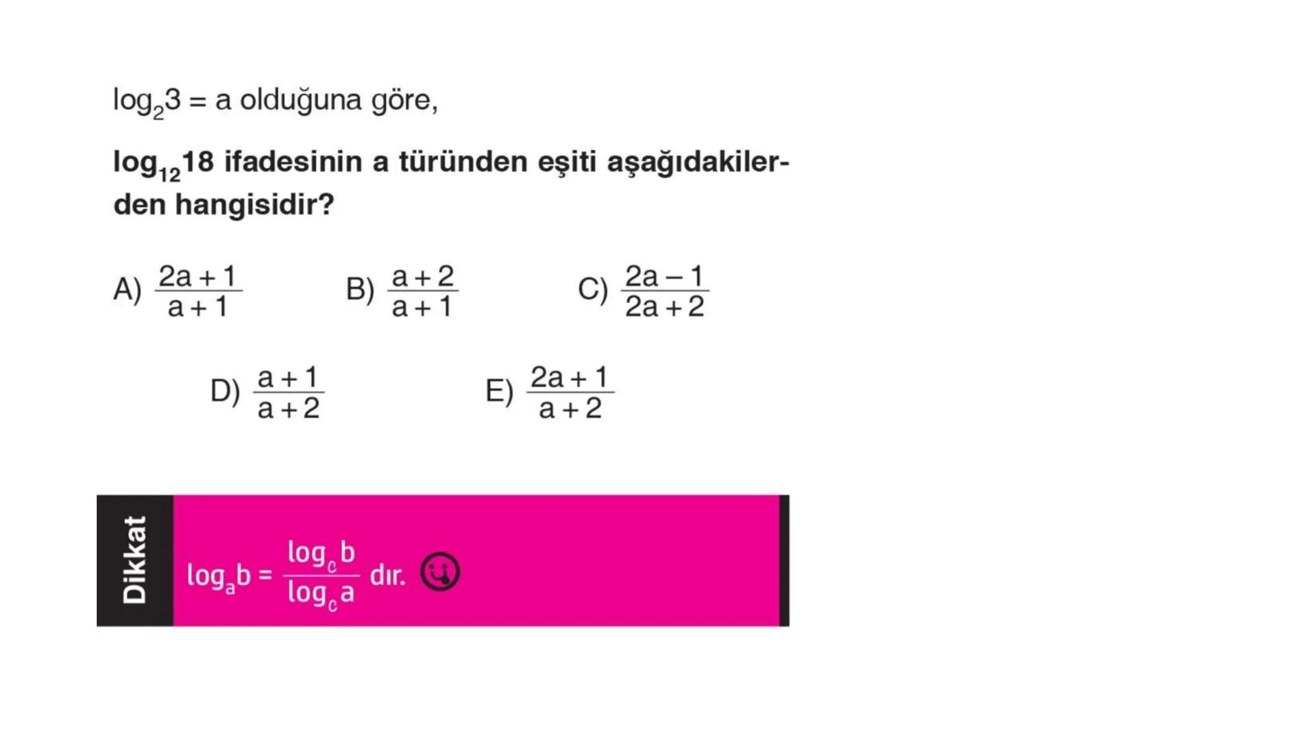 LOGARİTMA Logaritma konusuna çalışmaya başlamadan önce TYT – Üslü
Sayılar konusunu tekrar etmenizde fayda var. # ÜSTEL FONKSİYONUN
# ÖZELLİK