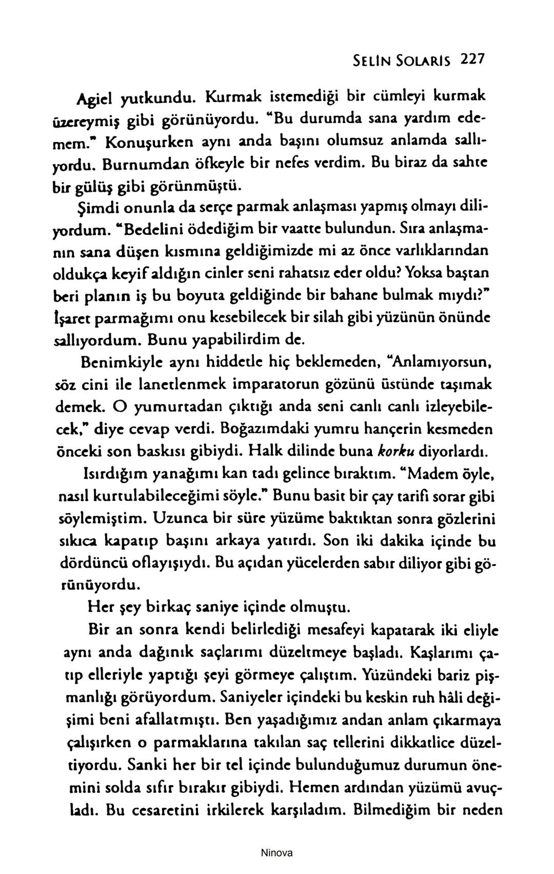 SELİN SOLARİS
# FANTOM
## ETKİSİ
DOĞA DÖNÜYOR
3. BASKI Piyanonun, ruhu dansa iteleyen notaları bir ipe sıralanmış gibi havaya
karıştı. Si