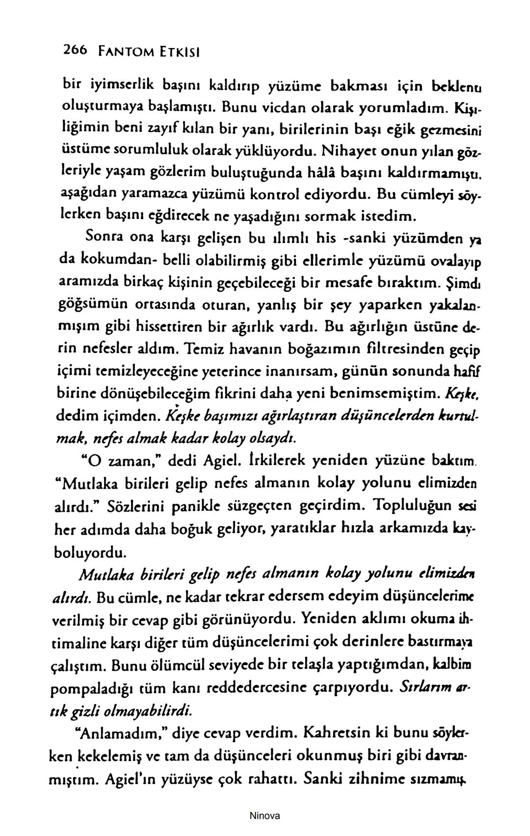 SELİN SOLARİS
# FANTOM
## ETKİSİ
DOĞA DÖNÜYOR
3. BASKI Piyanonun, ruhu dansa iteleyen notaları bir ipe sıralanmış gibi havaya
karıştı. Si