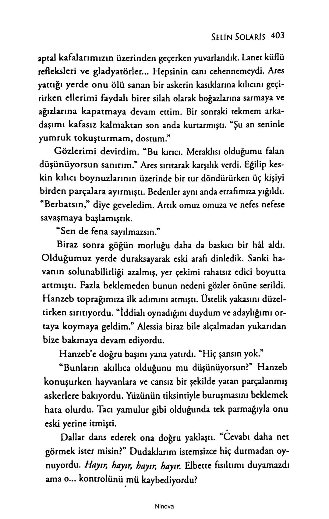 SELİN SOLARİS
# FANTOM
## ETKİSİ
DOĞA DÖNÜYOR
3. BASKI Piyanonun, ruhu dansa iteleyen notaları bir ipe sıralanmış gibi havaya
karıştı. Si