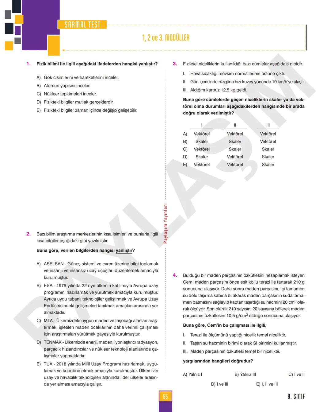 9.
SINIF
FİZİK
ANLATIM MODÜLÜ
VİDEO ÇÖZÜM MOBİL KÜTÜPHANE AKILLI TAHTA
YENİ
MÜFREDATA
UYGUNDUR
4X4
CEYREK
MODÜL
PAYLAŞIM
YAYINLARI Paylaşım