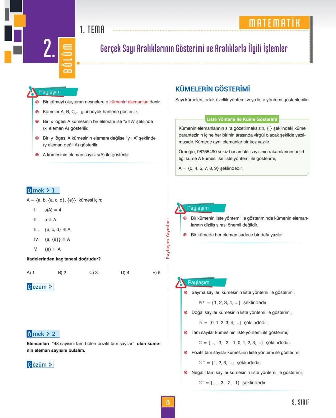 9.
SINIF
MATEMATİK
ANLATIM MODÜLÜ
VİDEO ÇÖZÜM MOBİL KÜTÜPHANE AKILLI TAHTA
YENİ
MÜFREDATA
UYGUNDUR
4X4
CEYREK MODÜL
Paylaşım
YAYINLARI 1. MO
