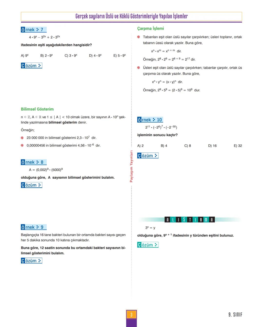 9.
SINIF
MATEMATİK
ANLATIM MODÜLÜ
VİDEO ÇÖZÜM MOBİL KÜTÜPHANE AKILLI TAHTA
YENİ
MÜFREDATA
UYGUNDUR
4X4
CEYREK MODÜL
Paylaşım
YAYINLARI 1. MO