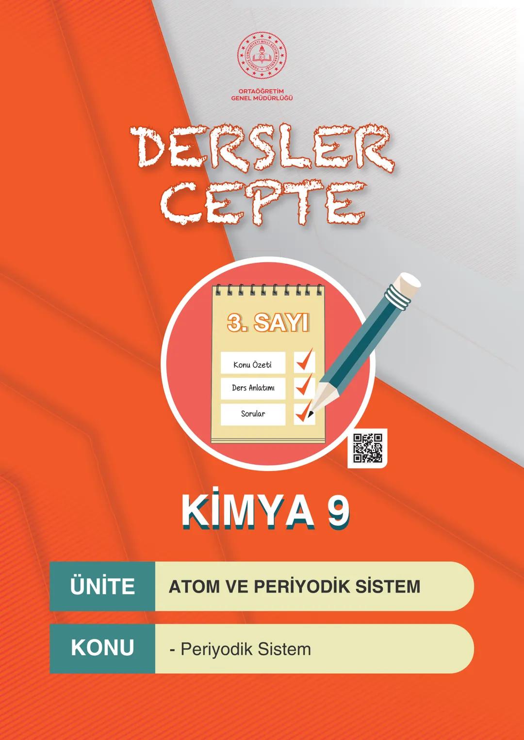 9 sınıf kimya atom ve periyodik sistem